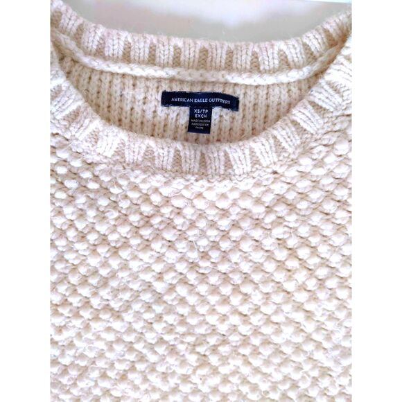 American Eagle Outfitters Sweaters - Women's American Eagle Outfitters Cream Wool Blend Popcorn Chunky Sweater XS